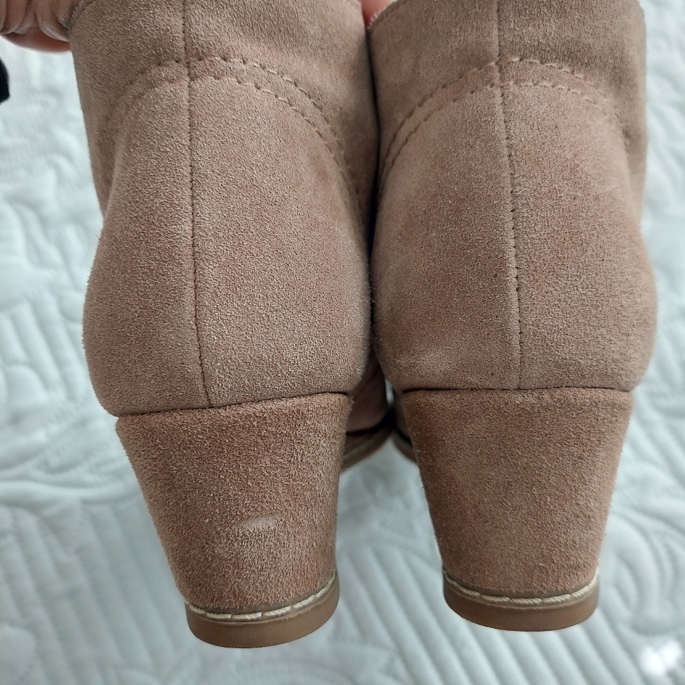Toms Laceup Rachel Suede Wedge Booties - Picture 6 of 11